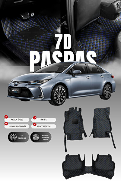 stiloto Toyota Corolla Benzinli (2019 ve sonrası) 7D Deri Havuzlu Oto Paspas ...