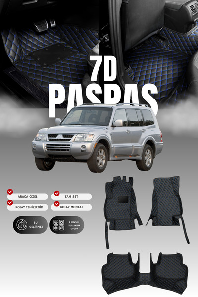 stiloto دواسة سيارة جلدية من ميتسوبيشي باجيرو (1999-2006) طراز 7D |   حماية ك...