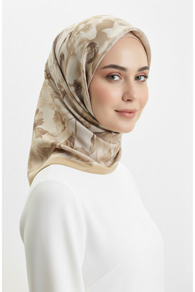 sefamerve Κεχριμπαρένιο κασκόλ με σχέδιο 70325-07 Σαφράν Χρώμα