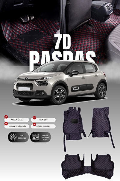 stiloto سجادة أرضية جلدية للسيارة ستروين سي3 إيركروس (2017-2023) بتصميم حوض س...