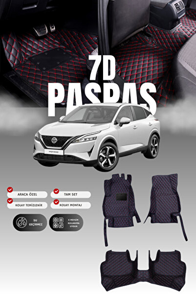 stiloto سجادة أرضية للسيارة من الجلد بتصميم حوض لنيسان قاشقاي هايبرد خفيف (20...