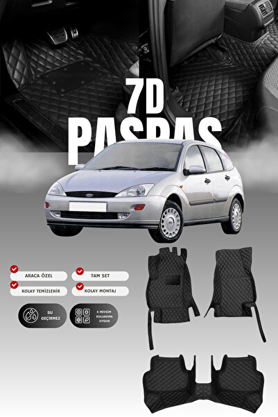 stiloto سجادة أرضية للسيارة من الجلد لفورد فوكس (1998-2004) طراز 7D |   حماية...