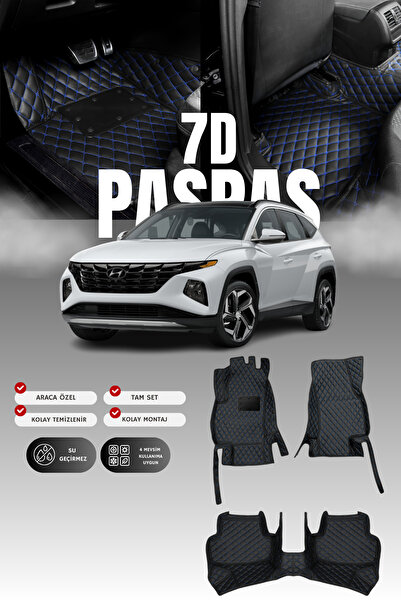 stiloto سجادة أرضية للسيارة من الجلد لهيونداي توسان (2020 وما بعدها) 7D |   ح...