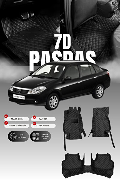 stiloto سجادة أرضية للسيارة من الجلد بتصميم حوض السباحة لسيارة رينو سيمبول (2...