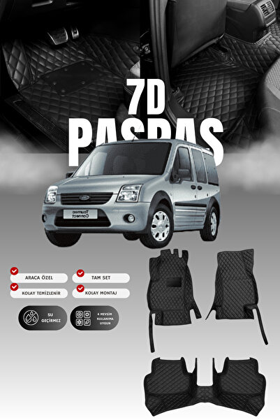 stiloto فورد تورنيو كونكت (2002-2013) سجادة أرضية للسيارة من الجلد 7D |   حما...