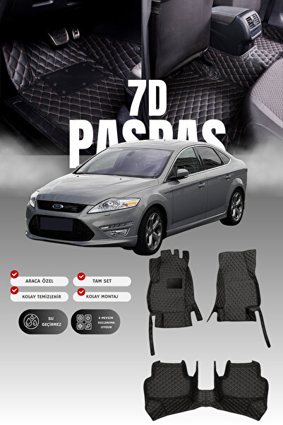 stiloto سجادة أرضية جلدية للسيارة فورد مونديو (2007-2014) 7D |   حماية كاملة،...