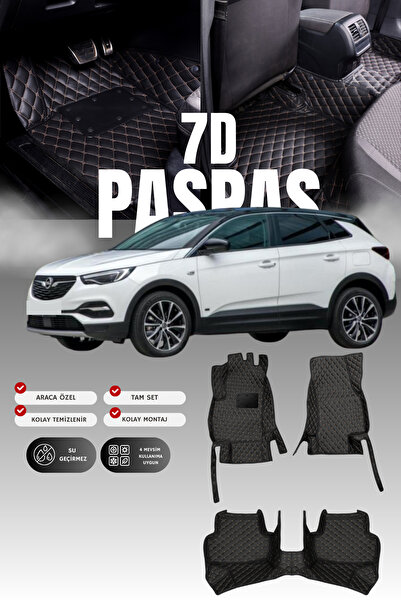 stiloto سجادة أرضية جلدية للسيارة أوبل جراندلاند إكس (2017-2021) بتصميم حوض س...