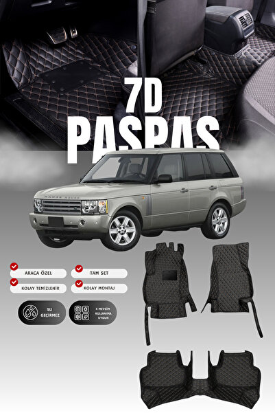 stiloto سجادة أرضية جلدية للسيارة لاند روفر رينج روفر فوج (2002-2012) بتصميم ...