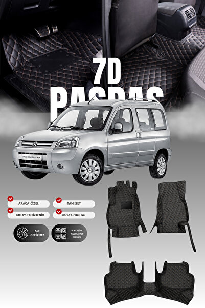 stiloto سجادة أرضية للسيارة من الجلد لسيتروين بيرلينجو (1996-2010) طراز 7D | ...