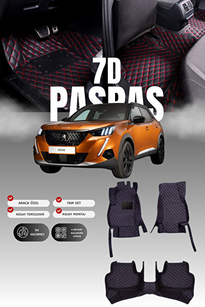stiloto سجادة أرضية للسيارة من الجلد لبيجو 2008 (2019 وما بعدها) طراز 7D |   ...
