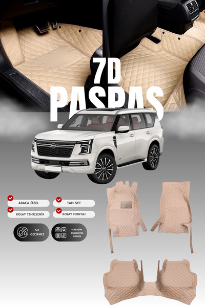 stiloto سجادة أرضية جلدية للسيارة نيسان باترول (2023 وما بعده) 7D |   حماية ك...