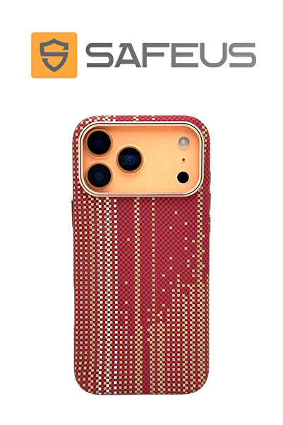 SAFEUS حافظة فاخرة لهاتف آيفون 17 برو ماكس مصنوعة من ألياف الكربون مع ميزة Ma...