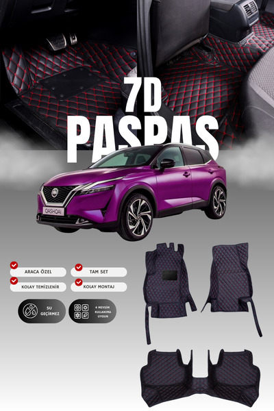 stiloto سجادة أرضية جلدية لسيارة نيسان قاشقاي إي-باور (2021 وما بعدها) بتصميم...