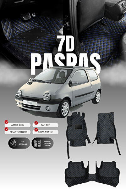 stiloto سجادة أرضية للسيارة من الجلد لرينو توينجو (1994-2000) طراز 7D |   حما...