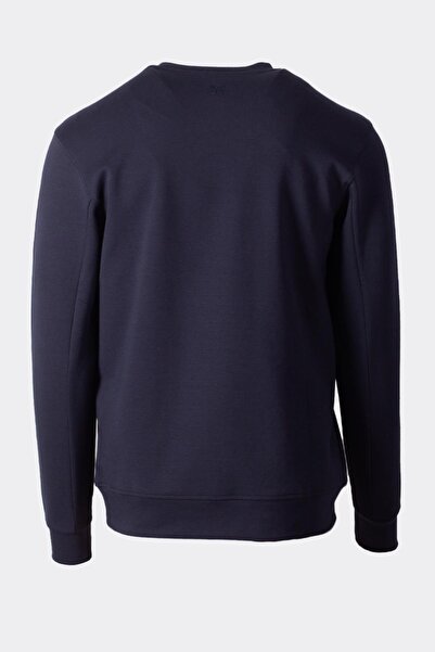NCS Men's Sweatshirt Crew Neck Zipper Detail Dsgn Navy Blue 1669