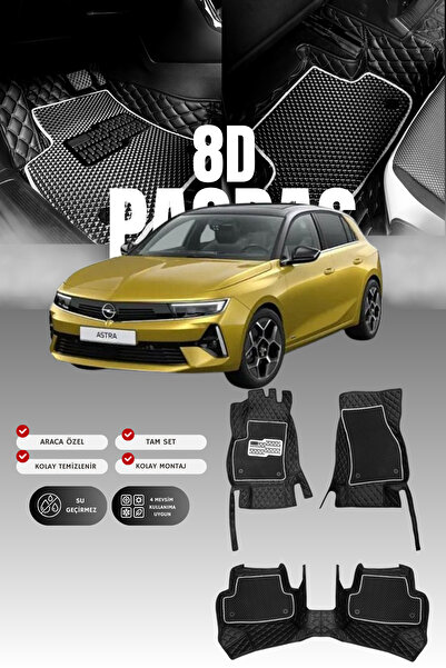 stiloto سجادة أرضية جلدية لسيارة أوبل أسترا إل هاتشباك (2021 وما بعدها) 8D | ...