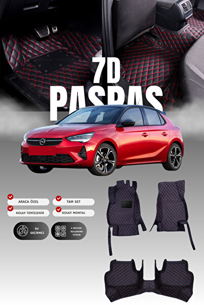 stiloto سجادة أرضية جلدية لسيارة أوبل كورسا إف (2019 وما بع ذلك) طراز 7D |   ...