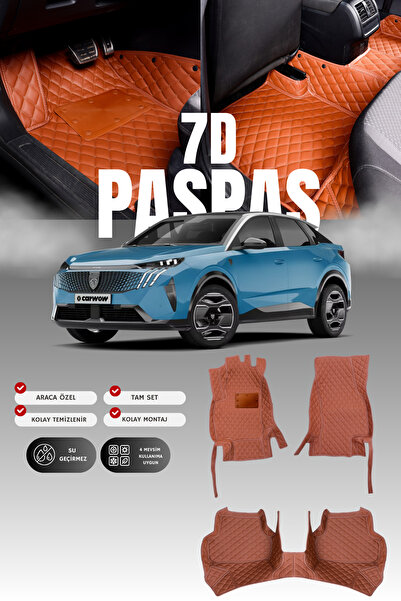 stiloto سجادة أرضية للسيارة من الجلد بتصميم حوض السباحة لسيارة بيجو 3008 الهج...