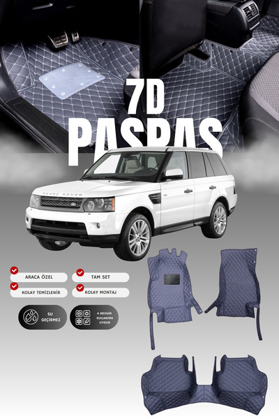 stiloto سجادة أرضية جلدية لسيارة لاند روفر رينج روفر HSE (2005-2013) بتصميم 7...