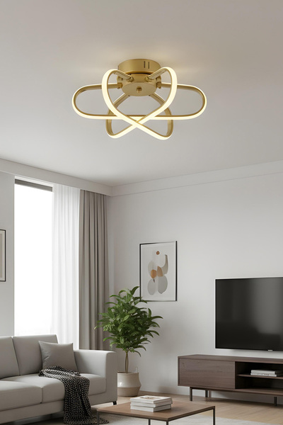 IŞILAY AYDINLATMA Elvan Eskitme 3'lü Plafonyer (3renk Işık) Modern Led Avize ...