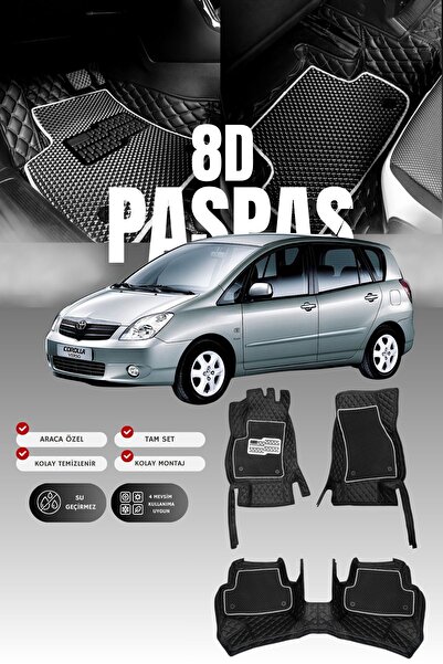 stiloto دواسة سيارة تويوتا كورولا فيرسو (2001-2004) من الجلد بتصميم حوض، 8 قط...