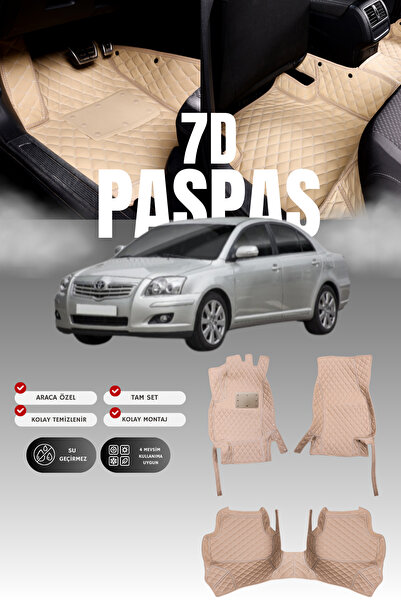 stiloto Toyota Avensis (2003-2009) 7D Deri Havuzlu Oto Paspas | Tam Koruma,Ar...