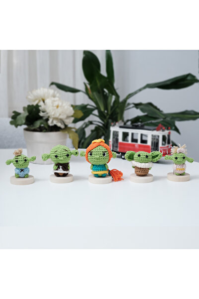 SLECrochet Amigurumi Örgü Oyuncak Seti: Mini Shrek, Fiona ve Bebekleri - El Y...