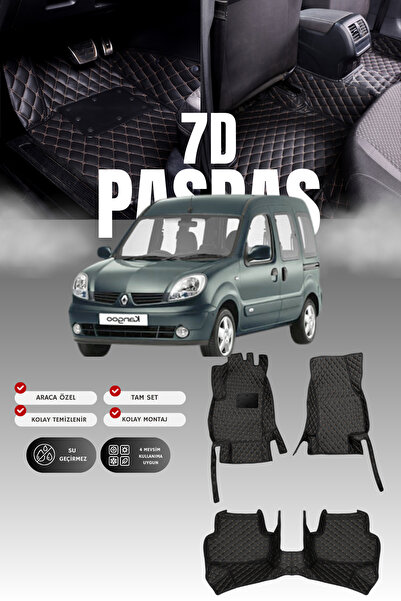 stiloto سجادة أرضية للسيارة من الجلد لرينو كانجو (1998-2008) طراز 7D |   حماي...