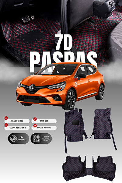 stiloto سجادة أرضية للسيارة من الجلد لرينو كليو 5 هاتشباك بنزين (2019 وما بعد...