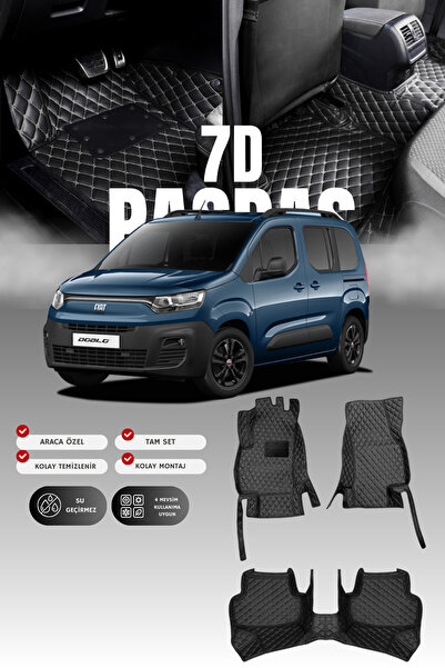 stiloto سجادة أرضية للسيارة من الجلد لسيارة فيات دوبلو (2022 وما بعدها) 7D | ...