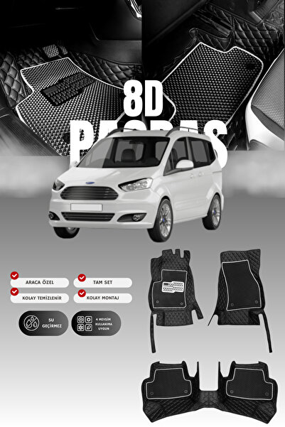 stiloto Ford Tourneo Courier (2014-2023) 8D Deri Havuzlu Oto Paspas | Tam Kor...