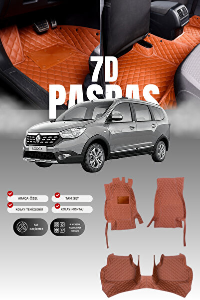 stiloto دواسة سيارة جلدية من 7 قطع لداسيا لودجي (2012-2023) |   حماية كاملة، ...