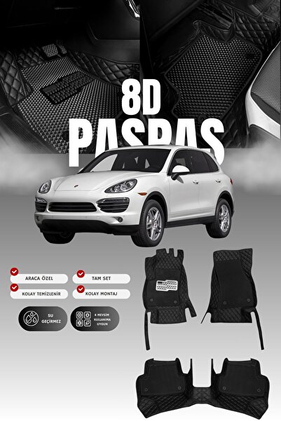 stiloto Porsche Cayenne (2010-2017) 8D Leather Pool-Type Auto Mat |   Full Pr...