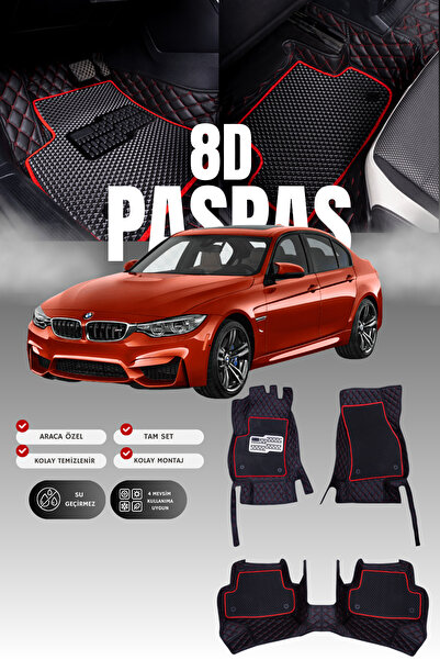 stiloto BMW 3 Serisi F30 (2011-2019) 8D Deri Havuzlu Oto Paspas | Tam Koruma,...