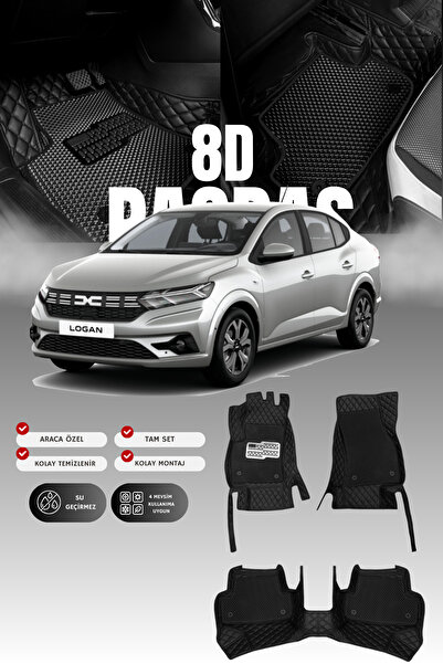 stiloto دواسة سيارة جلدية لداسيا لوجان (2020 وما بعدها) 8D |   حماية كاملة، م...
