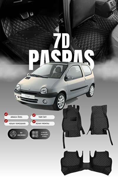 stiloto سجادة أرضية للسيارة من الجلد لرينو توينجو (1994-2000) طراز 7D |   حما...