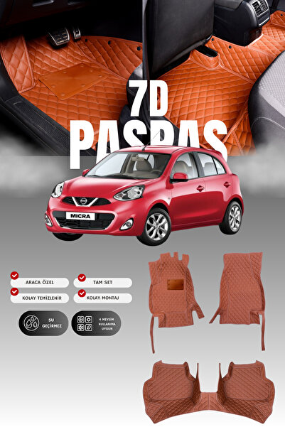 stiloto دواسة سيارة جلدية لنيسان ميكرا (2011-2015) بتصميم حوض سباحة 7D |   حم...