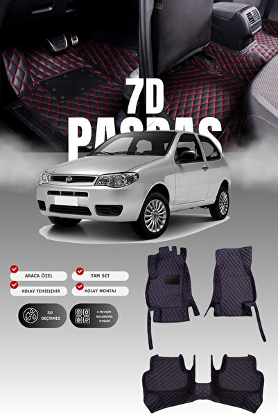 stiloto دواسة سيارة جلدية لسيارة فيات باليو (1997-2012) بتصميم 7D |   حماية ك...