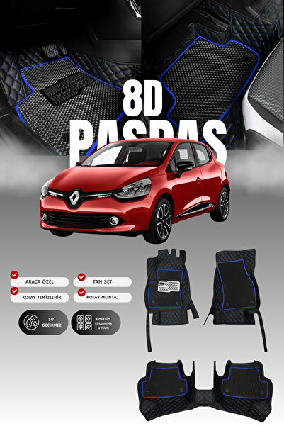 stiloto دواسة سيارة جلدية لرينو كليو 4 هاتشباك (2012-2019) 8D |   حماية كاملة...