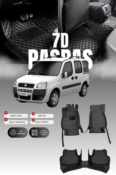 stiloto دواسة سيارة جلدية لسيارة فيات دوبلو (2000-2009) بتصميم حوض سباحة 7D |...