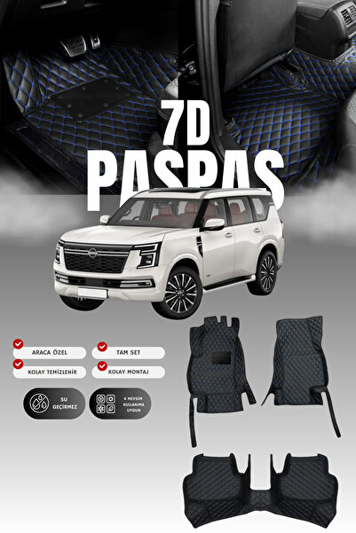 stiloto سجادة أرضية جلدية للسيارة نيسان باترول (2023 وما بعده) 7D |   حماية ك...