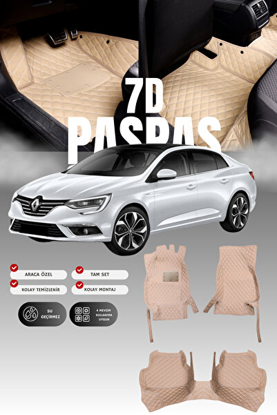 stiloto Renault Megane 4 (2016-2025) 7D Leather Pool-Type Auto Floor Mat |   ...