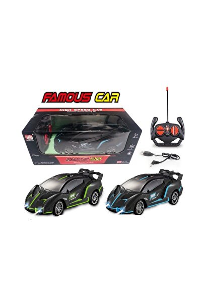 Toysea 1:18 Scale RC Car with 4 Functions, LED Lights, USB Charger, High-Speed Racing Toy for Kids