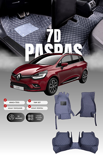 stiloto دواسة سيارة جلدية سباعية الأبعاد لرينو كليو 4 ستيشن واجن (2012-2019) ...