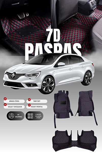 stiloto Renault Megane 4 (2016-2025) 7D Leather Pool-Type Auto Floor Mat |   ...