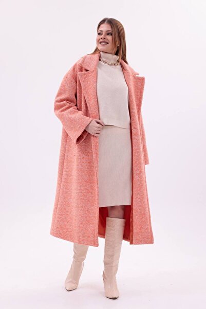 motix Çift düğmeli içi astarlı kaşe kaban