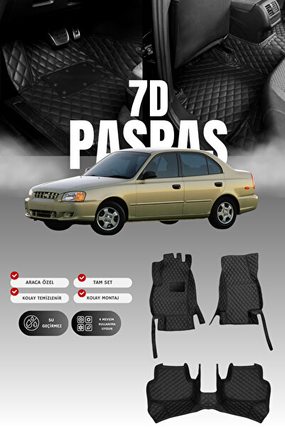 stiloto سجادة أرضية للسيارة من الجلد لهيونداي أكسنت ميلينيوم (2000-2003) طراز...