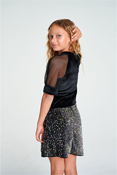 Lia Lea Girl Black Blouse
