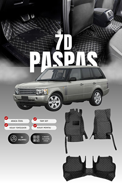 stiloto سجادة أرضية جلدية للسيارة لاند روفر رينج روفر فوج (2002-2012) بتصميم ...