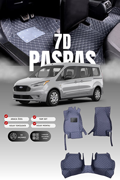 stiloto فورد تورنيو كونكت (2013-2022) سجادة أرضية للسيارة من الجلد 7D |   حما...